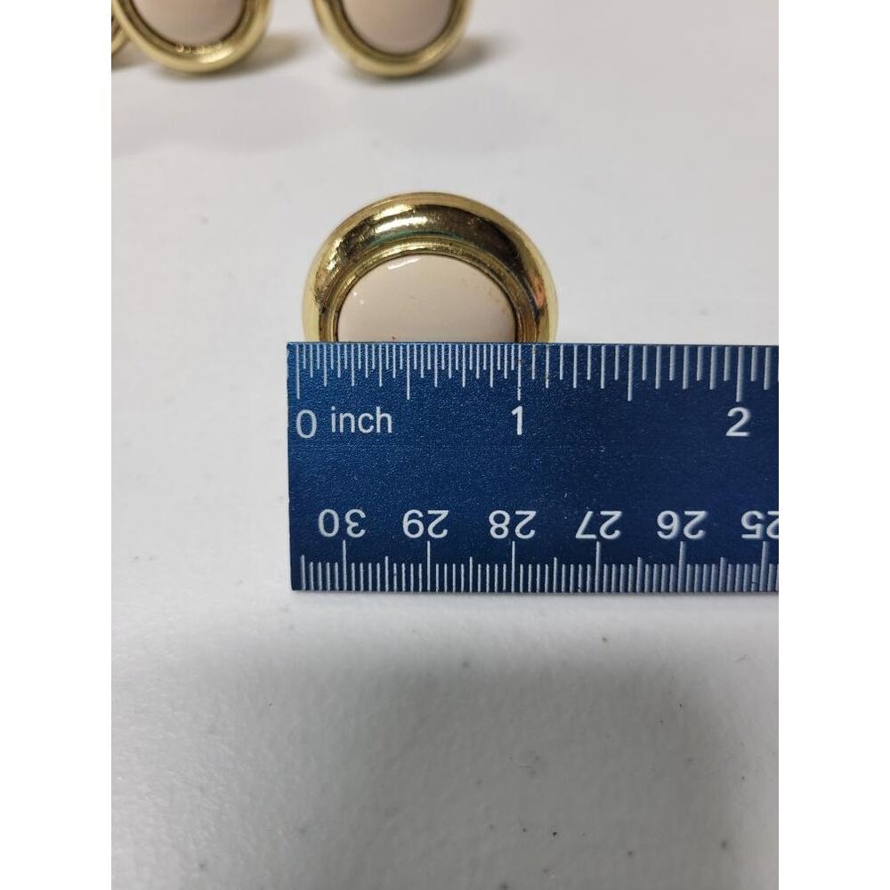 ✨ Set of 4 Gold Round Cabinet Knobs w/ Screws VTG Style Brass Look Drawer Pulls - Picture 3 of 12